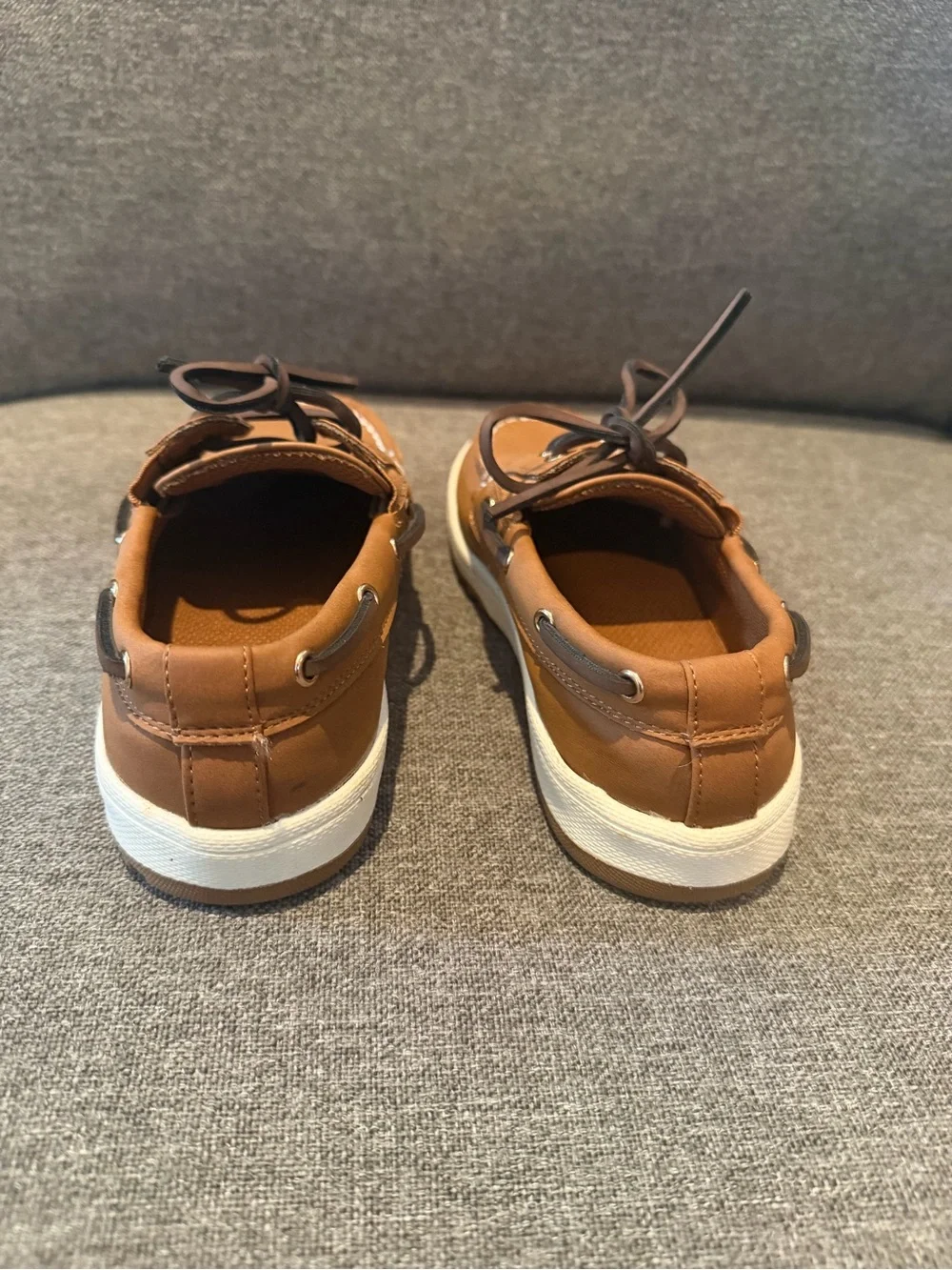 Sonoma Kids Moccasins in Chestnut Brown with White Soles